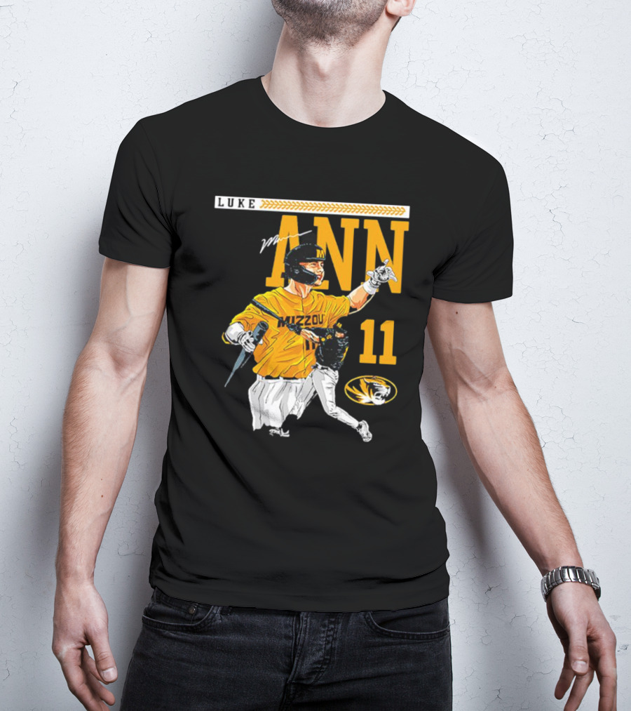 LUKE MANN MIZZOU BASEBALL 11 MISSOURI NCAA TIGERS T-Shirt