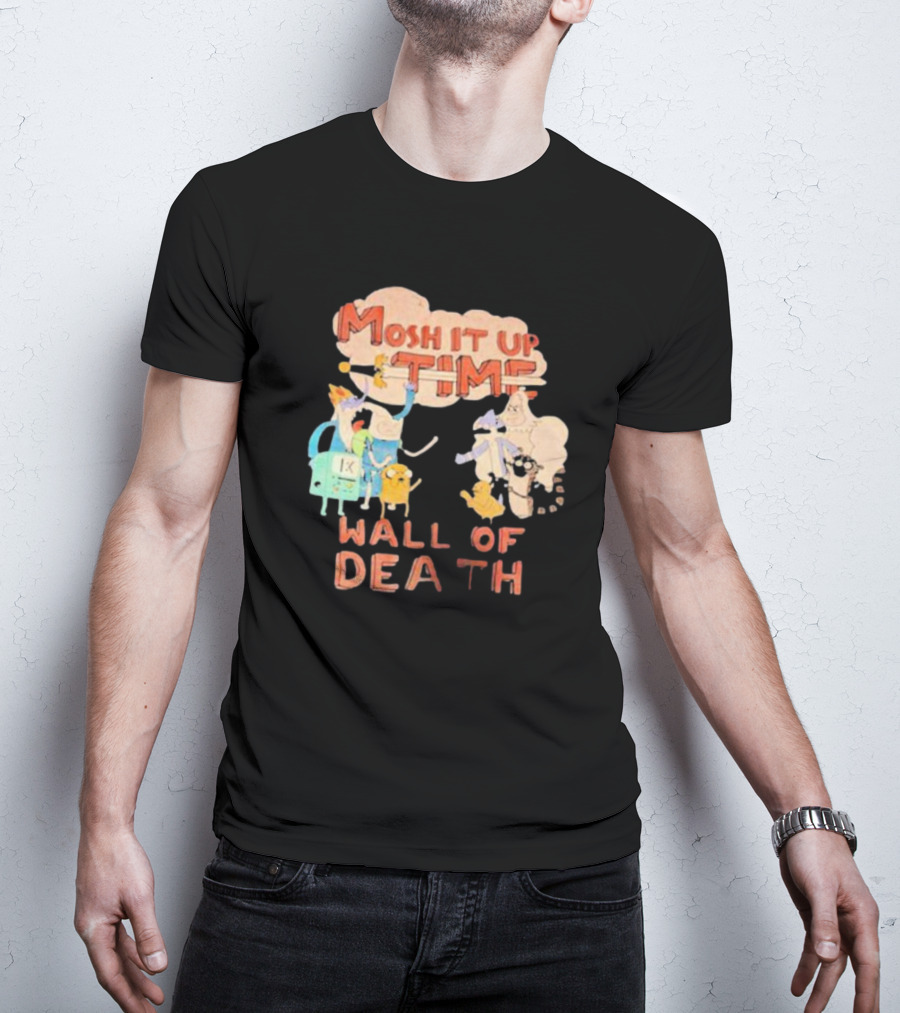Adventure Mosh It Up Time Wall Of Death Cartoon Characters T-Shirt