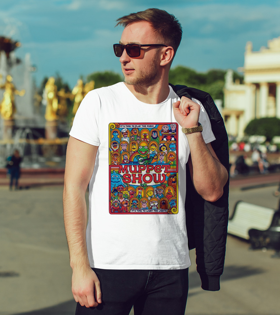The Muppet Show It's Time To Play The Music It's Time To Light The Lights Retro Ensemble Edition T-Shirt
