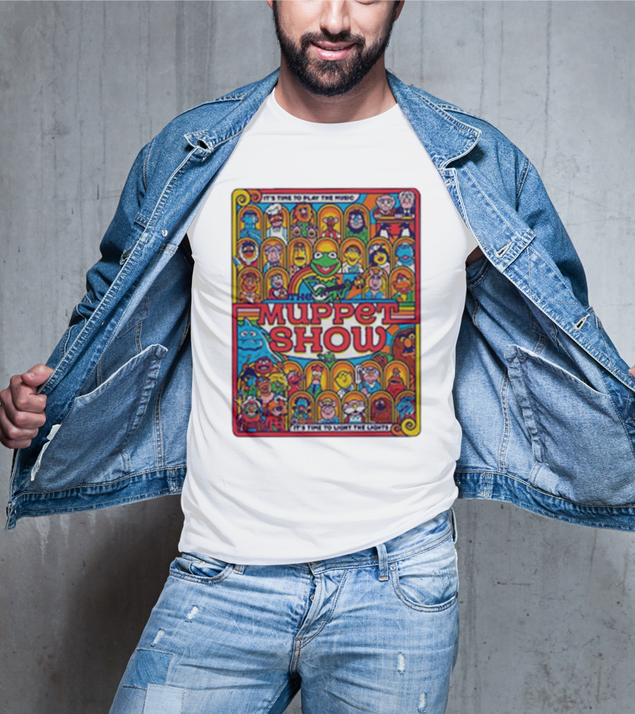 The Muppet Show It's Time To Play The Music It's Time To Light The Lights Retro Ensemble Edition T-Shirt