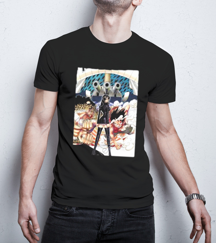 Geo Aw Enies Lobby Arc Animes Luffy Robin Lucci Cannon T-Shirt