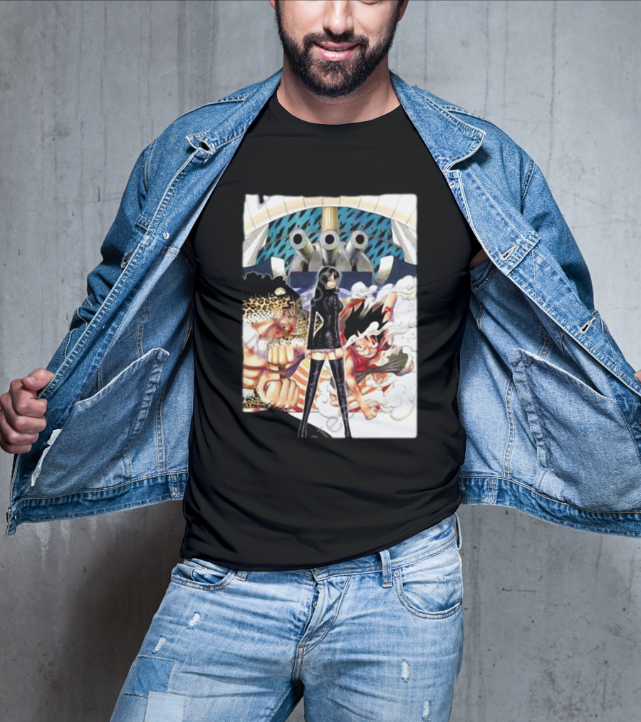Geo Aw Enies Lobby Arc Animes Luffy Robin Lucci Cannon T-Shirt