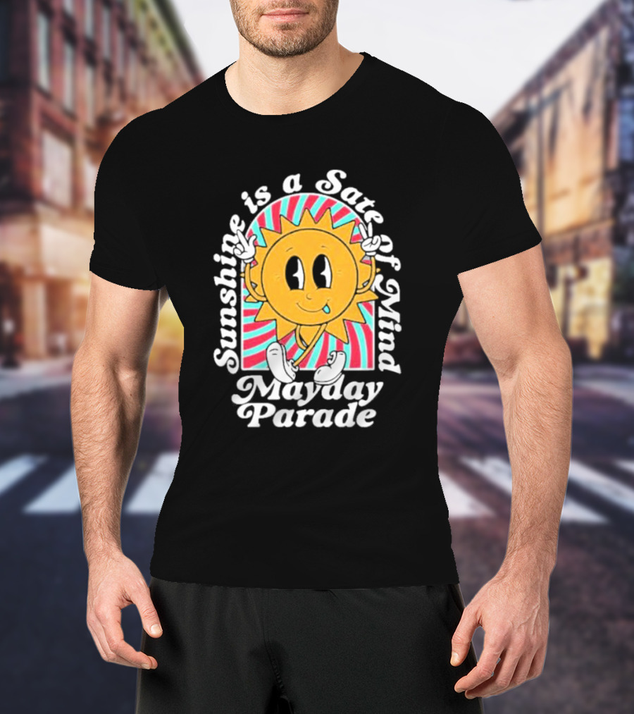 Sunshine Is A State Of Mind Mayday Parade Vintage Cartoon Sun T-Shirt