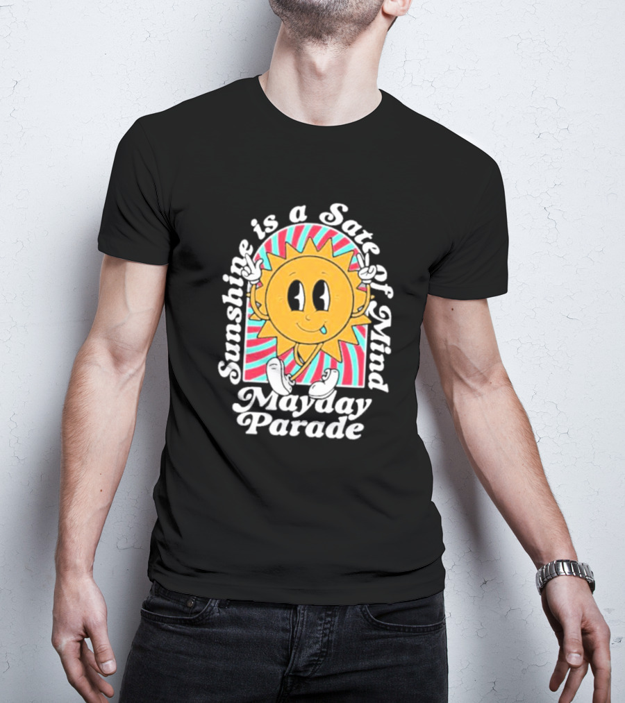 Sunshine Is A State Of Mind Mayday Parade Vintage Cartoon Sun T-Shirt