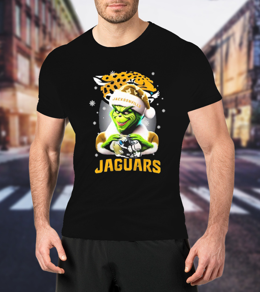 Santa Grinch Jacksonville Jaguars Merry Christmas T-Shirt
