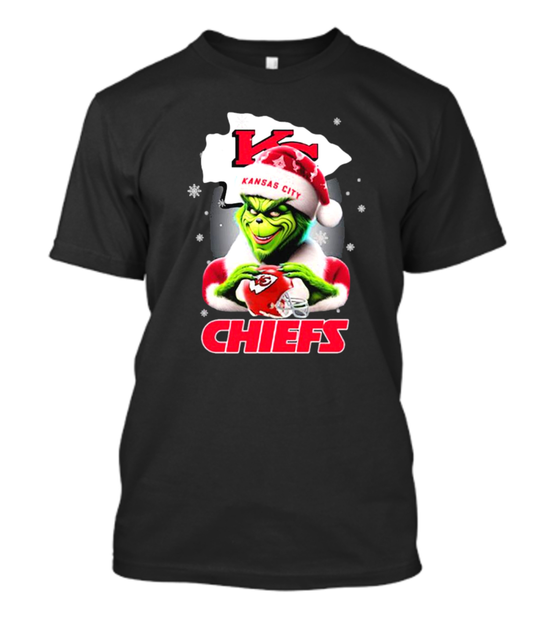 Kansas City Chiefs Grinch Santa Christmas T-Shirt
