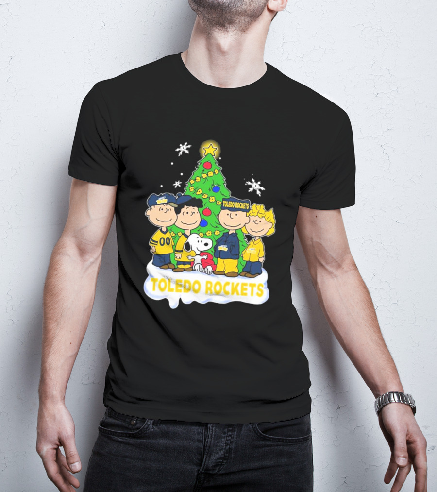 Peanuts Characters Toledo Rockets Christmas Tree T-Shirt