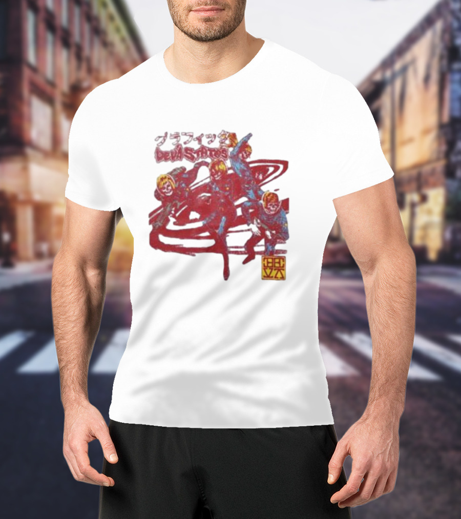 Deva States Astronauts Red Abstract T-Shirt