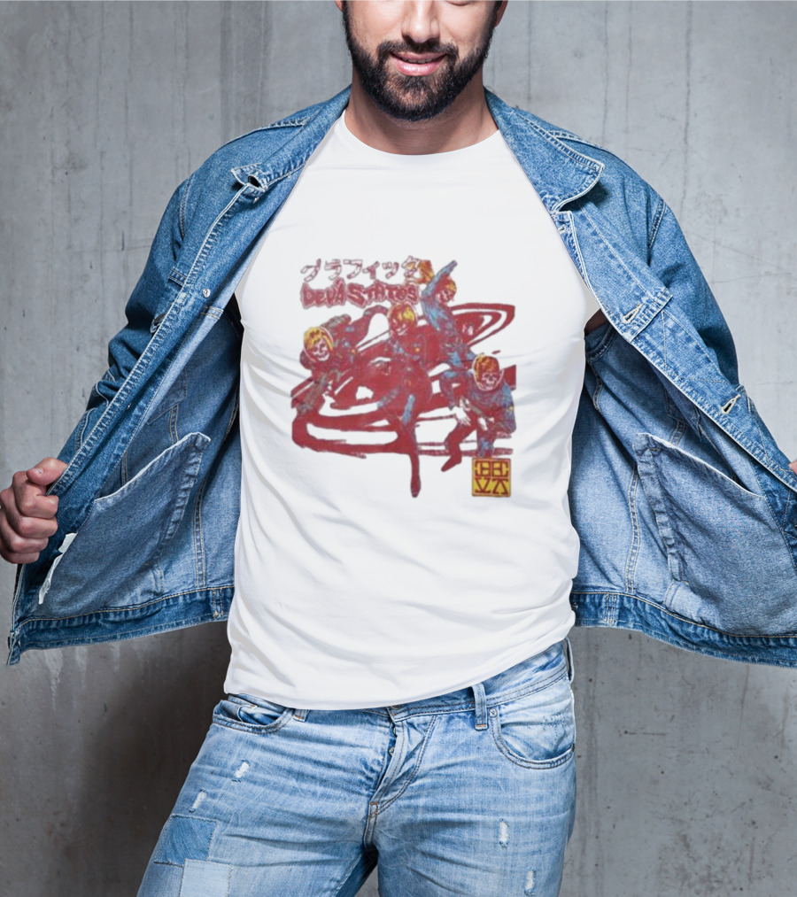 Deva States Astronauts Red Abstract T-Shirt