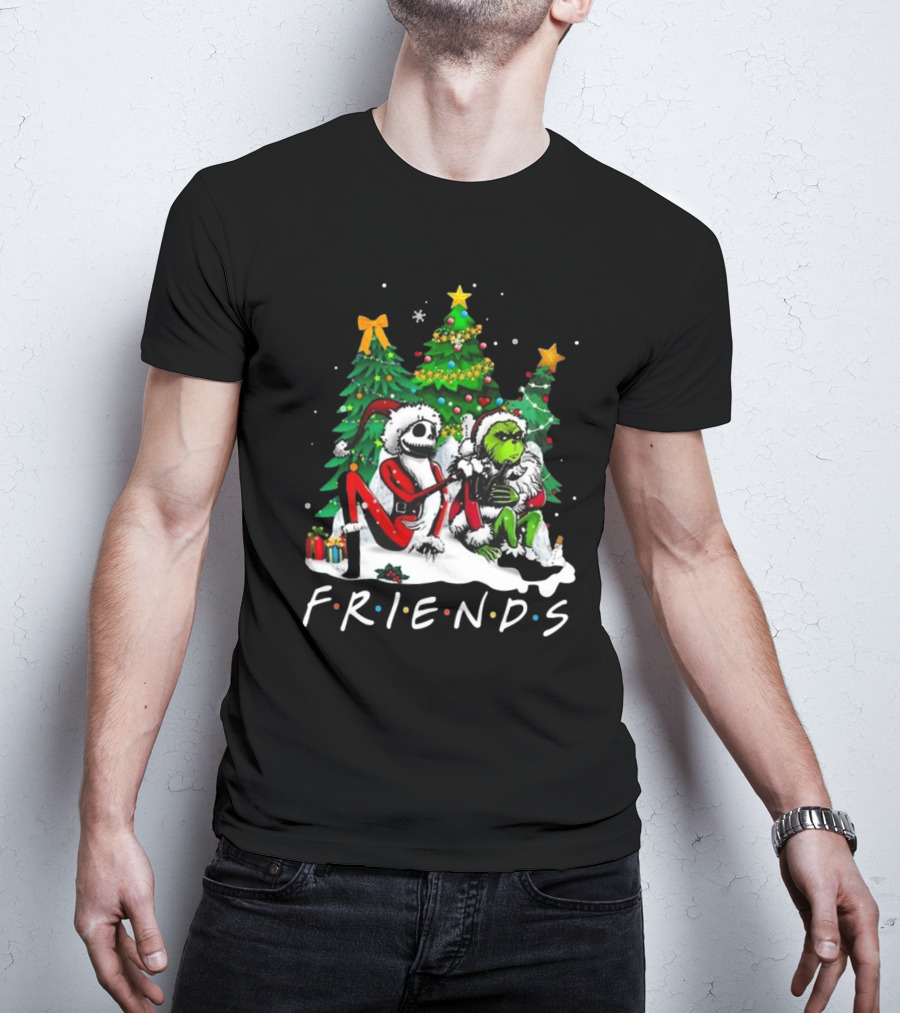 Friends Grinch Christmas Jack Santa Tree T-Shirt