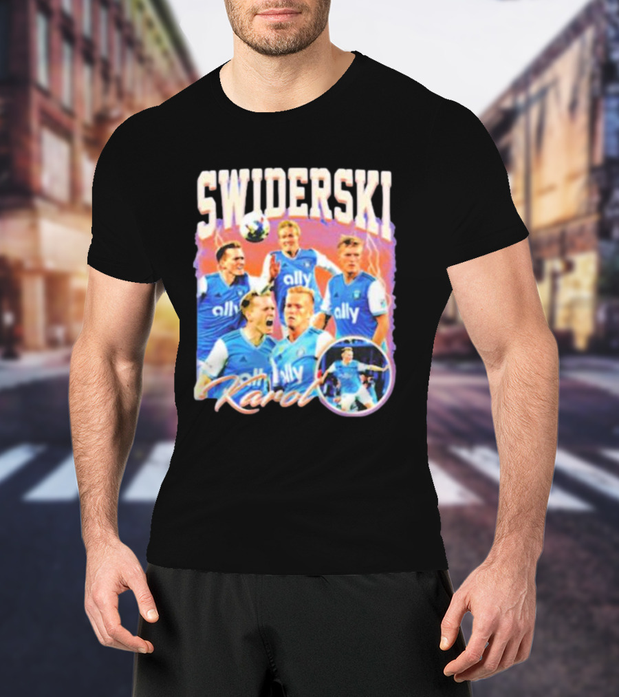 Karol Swiderski Ally Soccer Celebration Montage T-Shirt