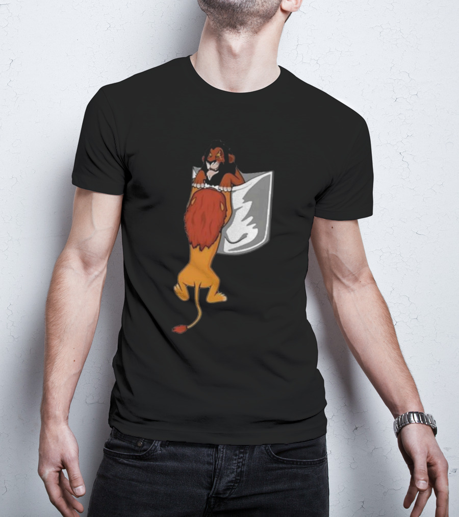 Lion Scar And Mufasa Hanging Pocket T-Shirt