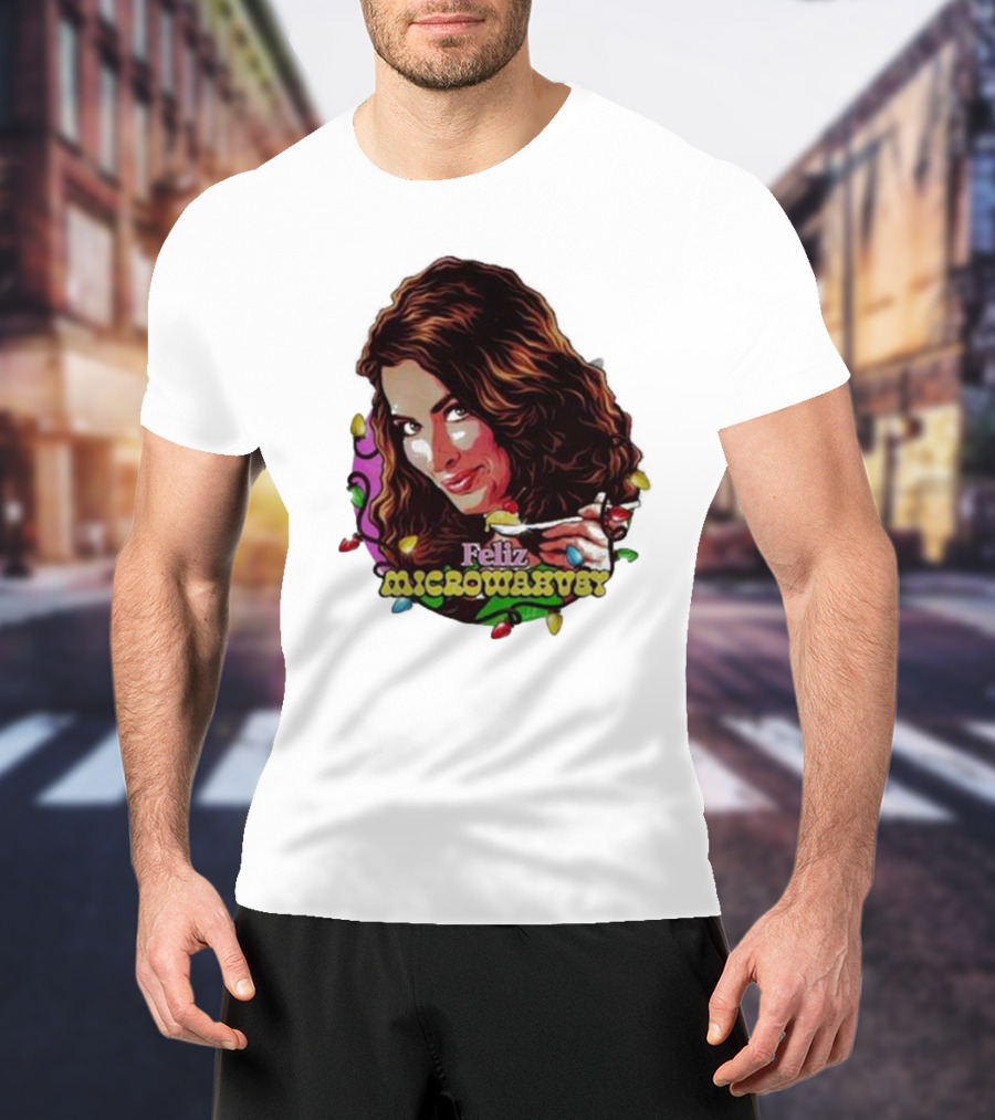 Feliz Microwavery Nordacious Holiday Lights T-Shirt