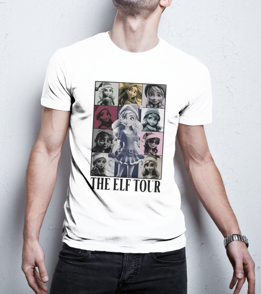 The Elf Tour Animated Character Montage T-Shirt