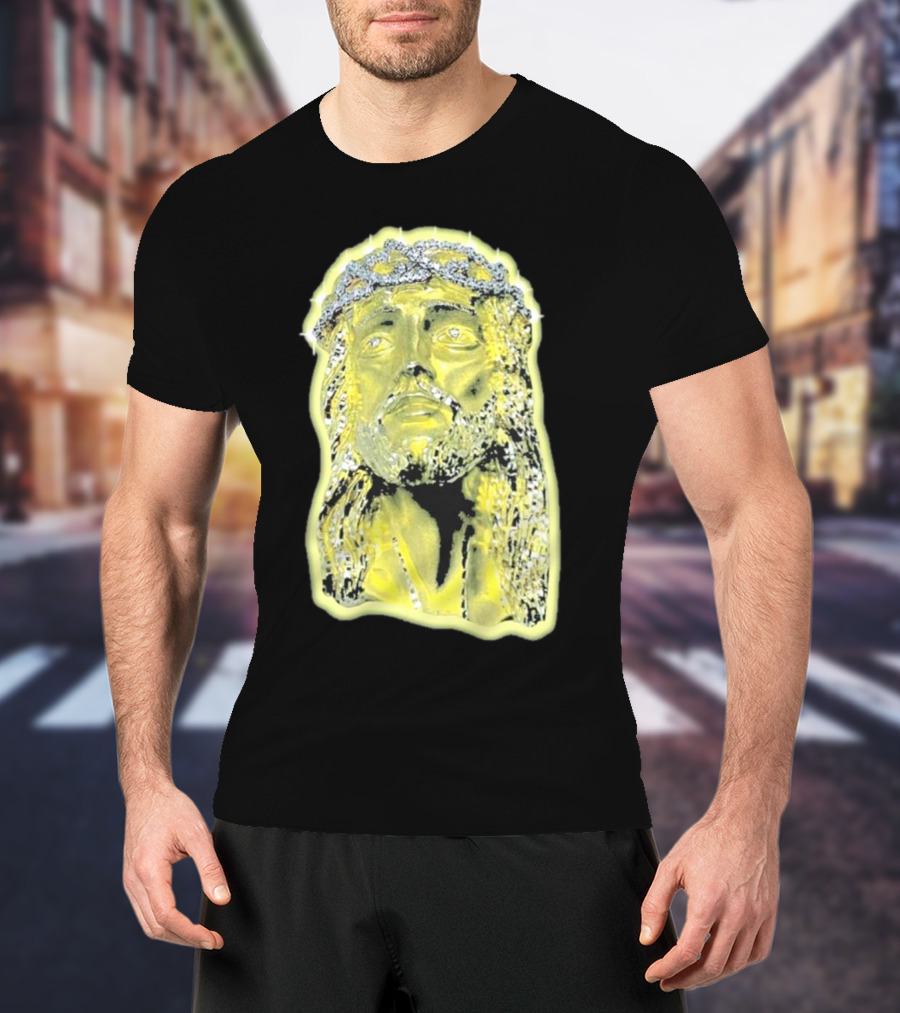 Jesus Piece Gold Diamond Crown Of Thorns Iconic Christian T-Shirt