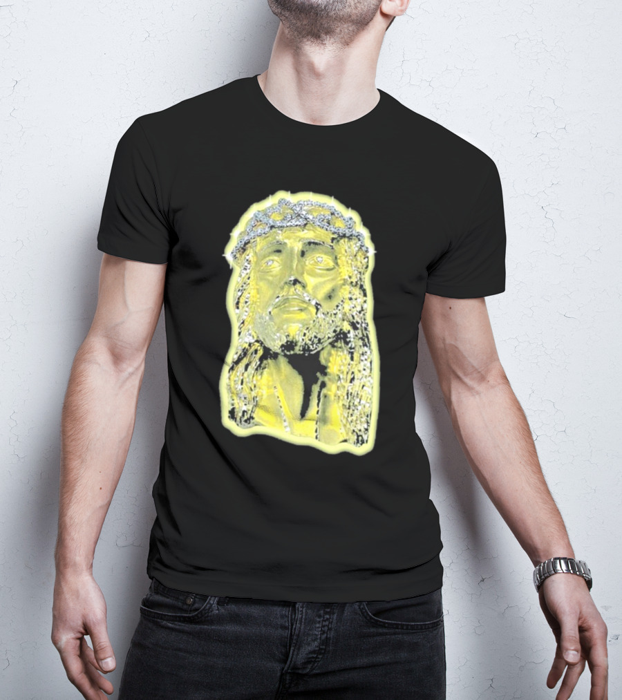 Jesus Piece Gold Diamond Crown Of Thorns Iconic Christian T-Shirt
