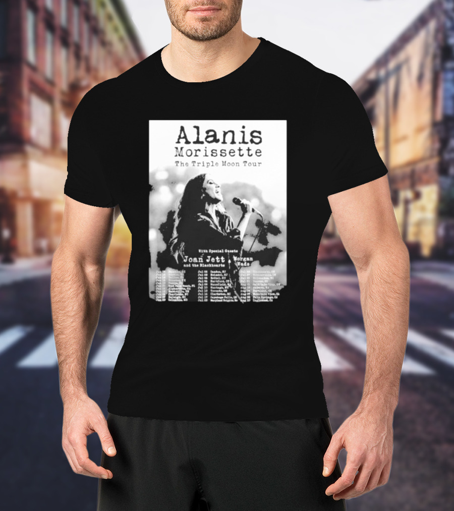 Alanis Morissette The Triple Moon Tour With Special Guests Joan Jett And The Blackhearts Morgan Wade Tour Dates T-Shirt
