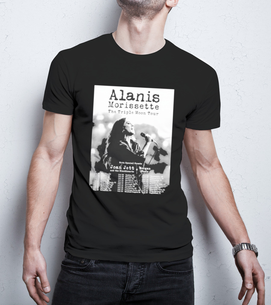 Alanis Morissette The Triple Moon Tour With Special Guests Joan Jett And The Blackhearts Morgan Wade Tour Dates T-Shirt