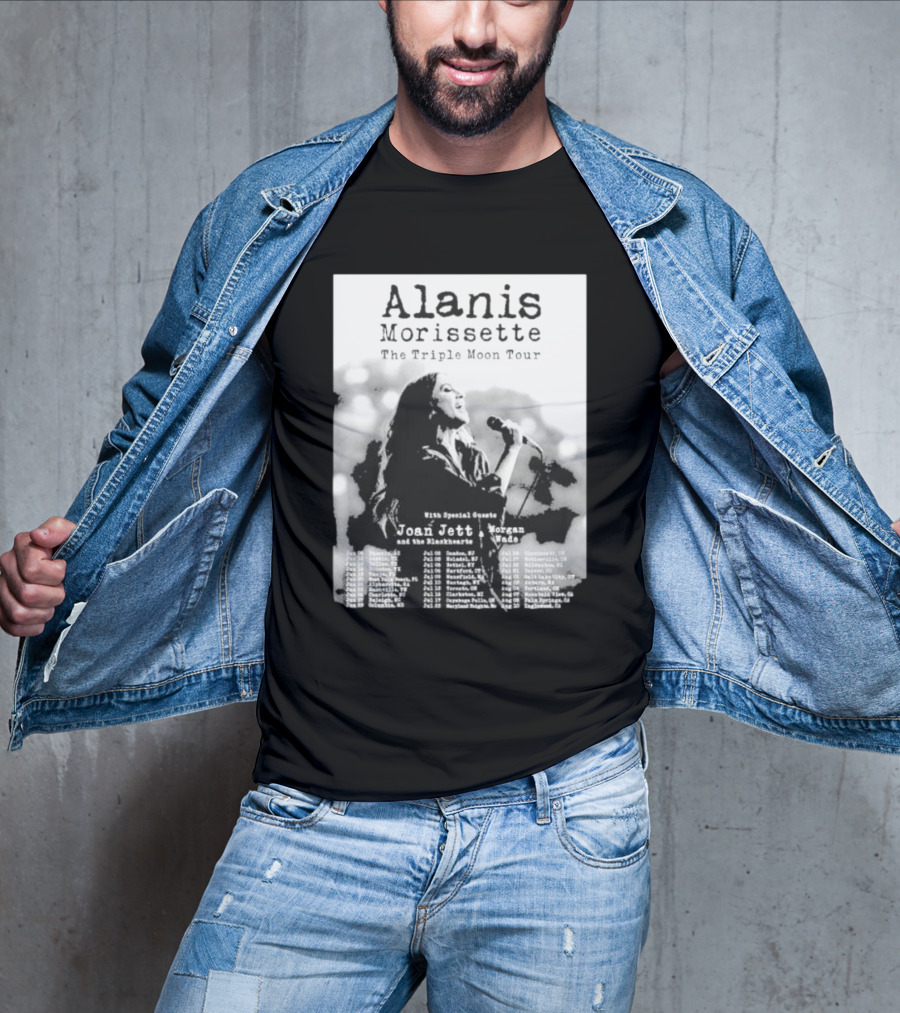 Alanis Morissette The Triple Moon Tour With Special Guests Joan Jett And The Blackhearts Morgan Wade Tour Dates T-Shirt
