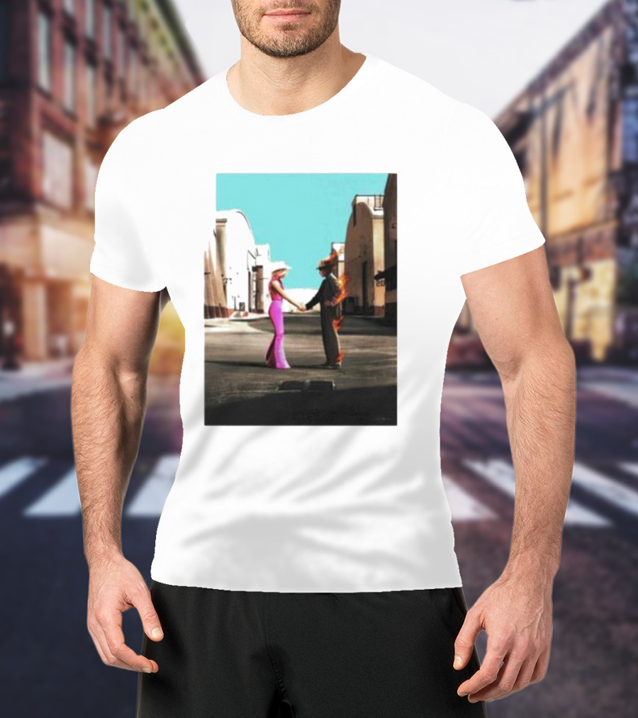 Barbenheimer Street Scene Iconic Film Crossover T-Shirt