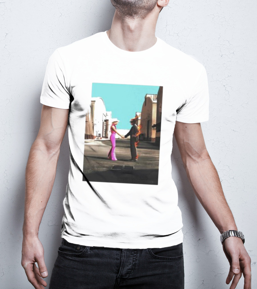 Barbenheimer Street Scene Iconic Film Crossover T-Shirt