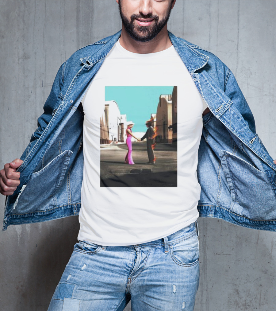 Barbenheimer Street Scene Iconic Film Crossover T-Shirt