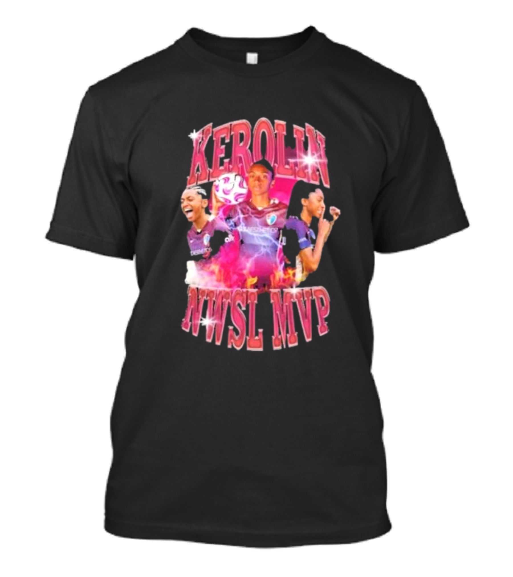 Kerolin NWSL MVP North Carolina Courage Soccer Star T-Shirt