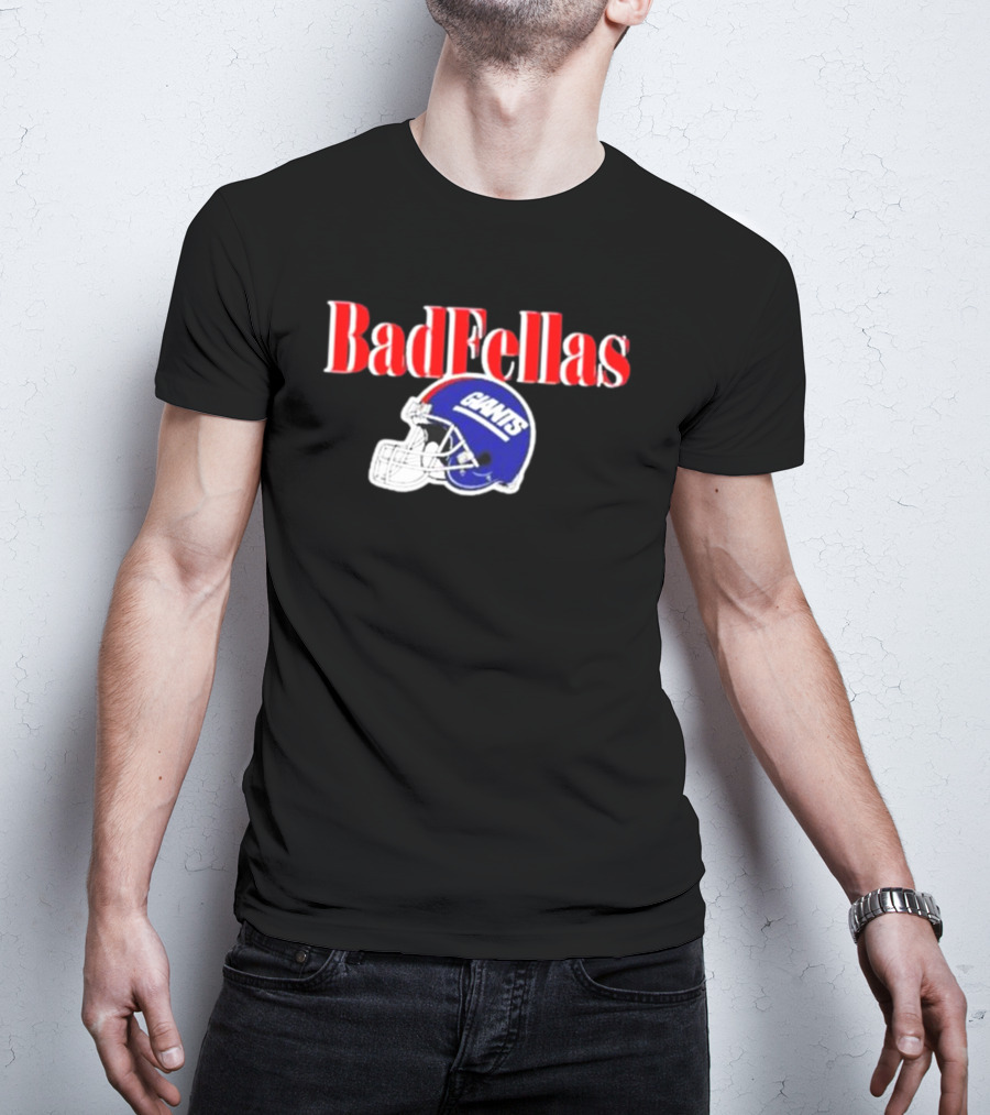 BadFellas Giants Football Helmet T-Shirt