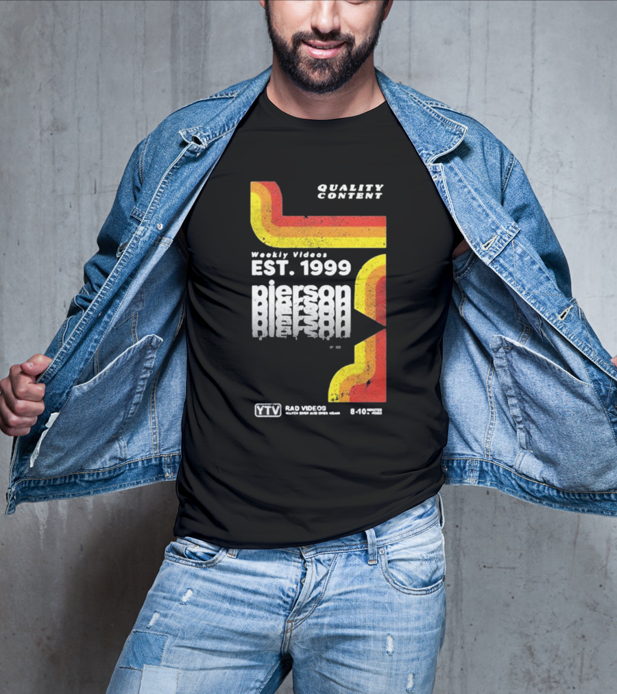 Quality Content Weekly Videos EST 1999 Pierson YTV Rad Videos 8-10 48358 T-Shirt