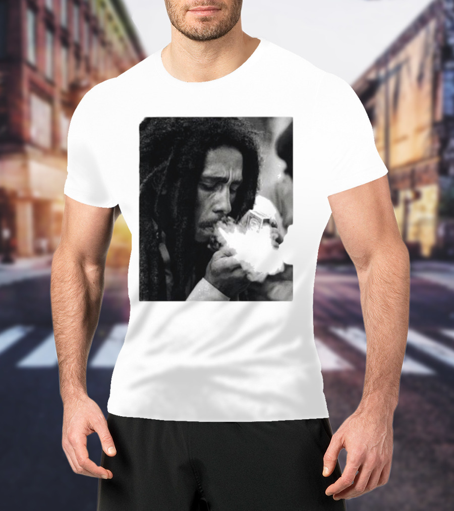 Rui Bob Marley Smoking Image T-Shirt