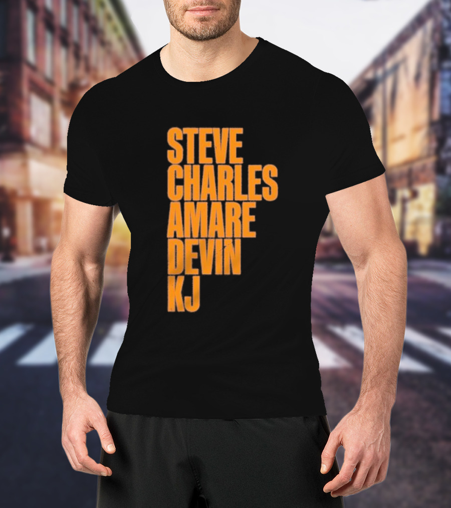 Steve Charles Amare Devin KJ Basketball Legends T-Shirt