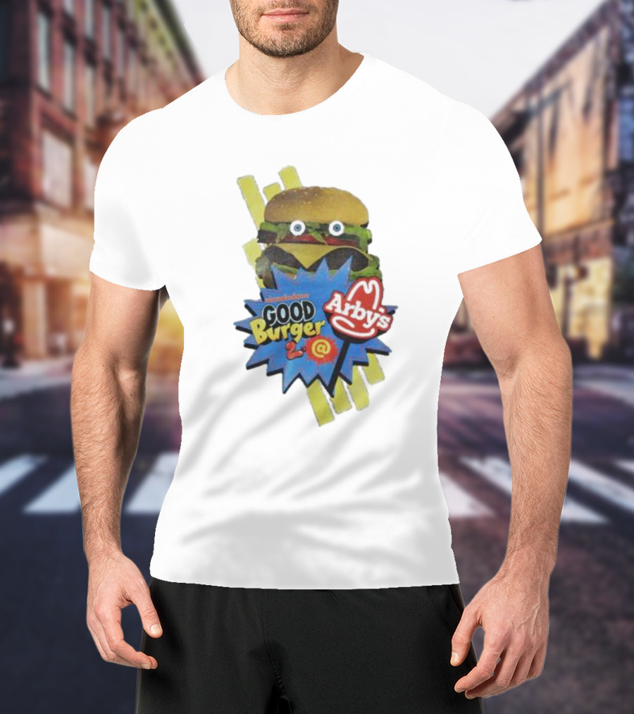 Nickelodeon Good Burger 2 Arby’s Burger And Logo Combo T-Shirt