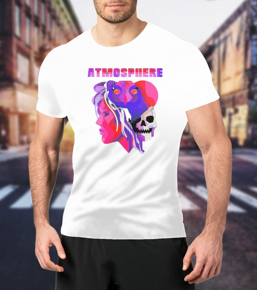 Atmosphere TDBH Colorful Faces And Skull T-Shirt
