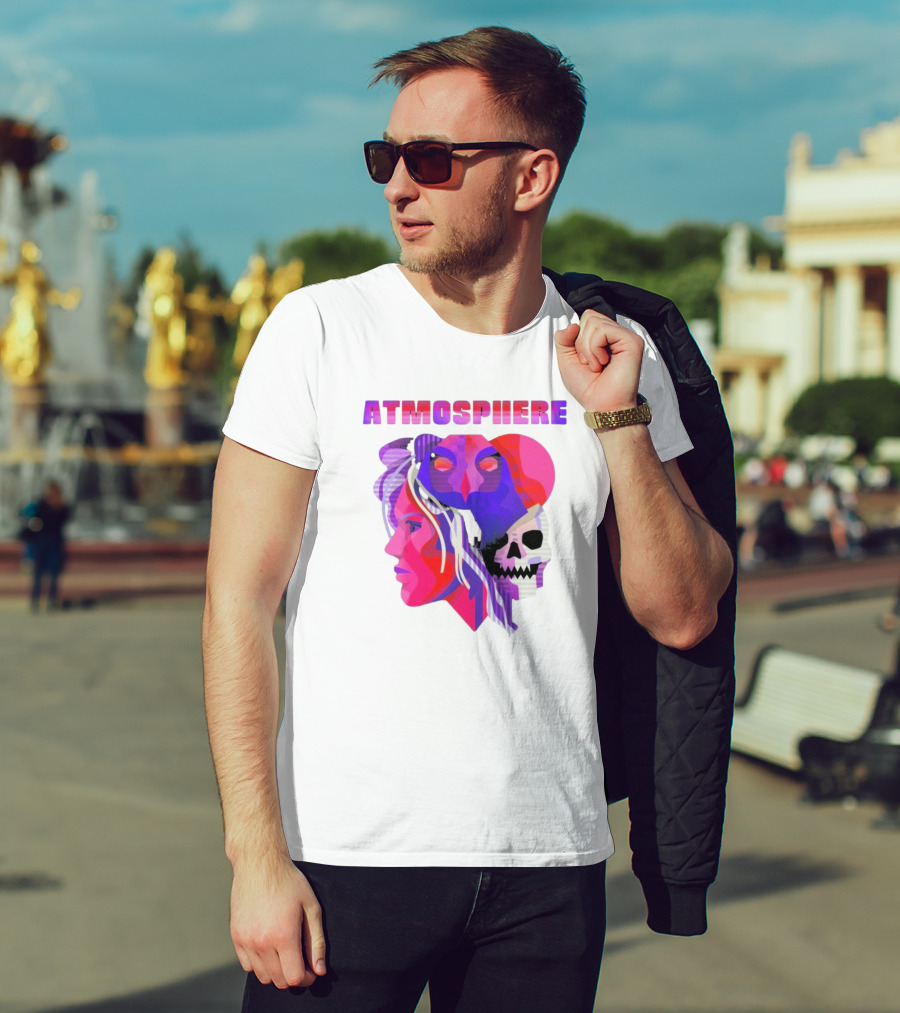 Atmosphere TDBH Colorful Faces And Skull T-Shirt