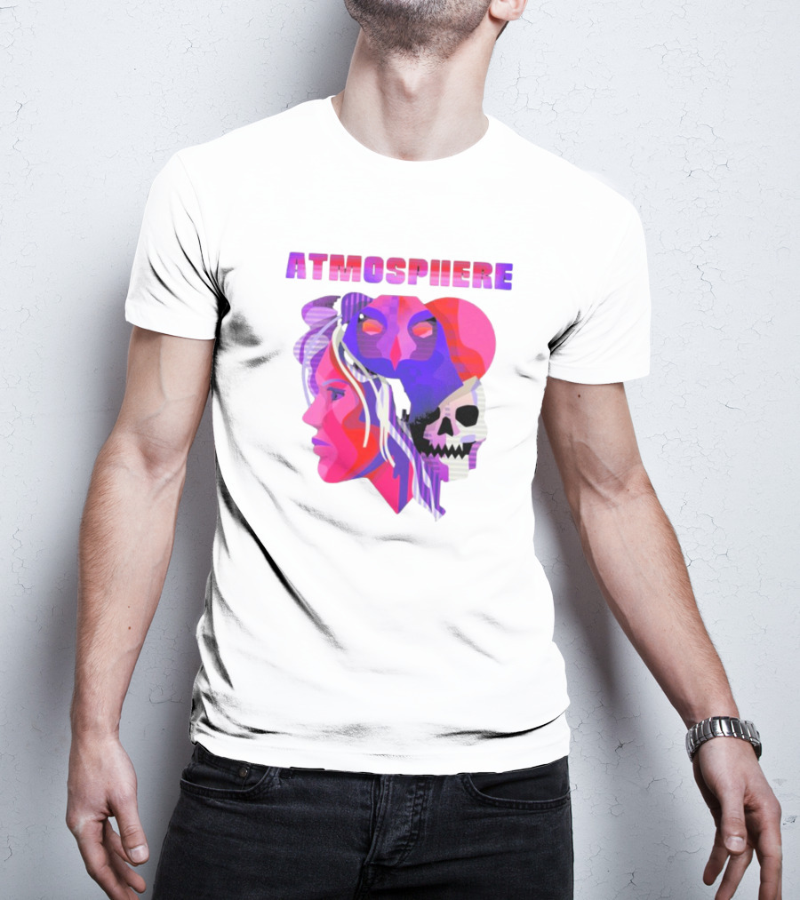 Atmosphere TDBH Colorful Faces And Skull T-Shirt