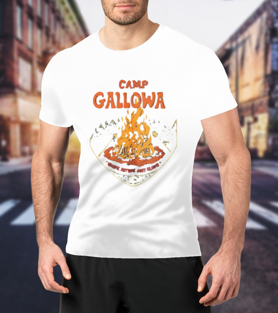 Camp Galloway Where Nature Just Clicks Campfire Adventure T-Shirt