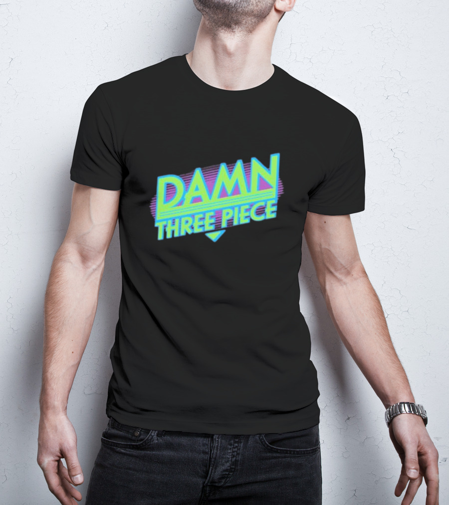Damn Three Piece Retro Neon T-Shirt