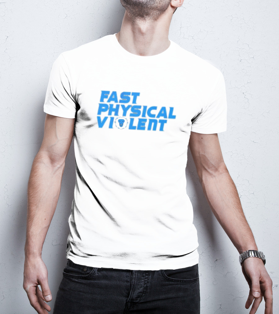 Detroit Football Fast Physical Violent Lion T-Shirt