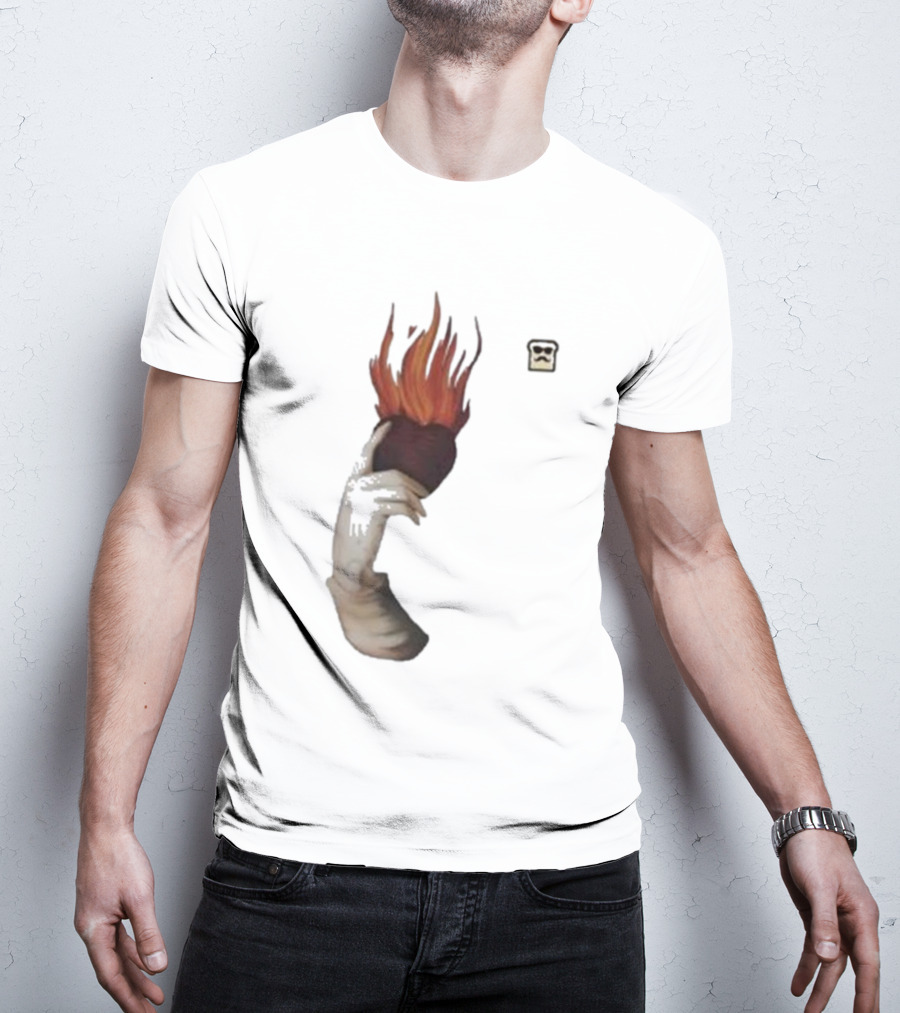 Disguised Toast Iconic Flame Heart Hand T-Shirt