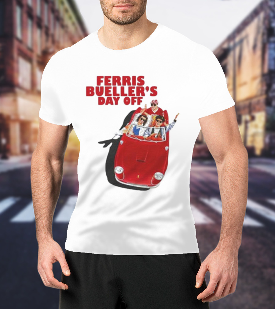 Ferris Bueller's Day Off Red Convertible Ride T-Shirt