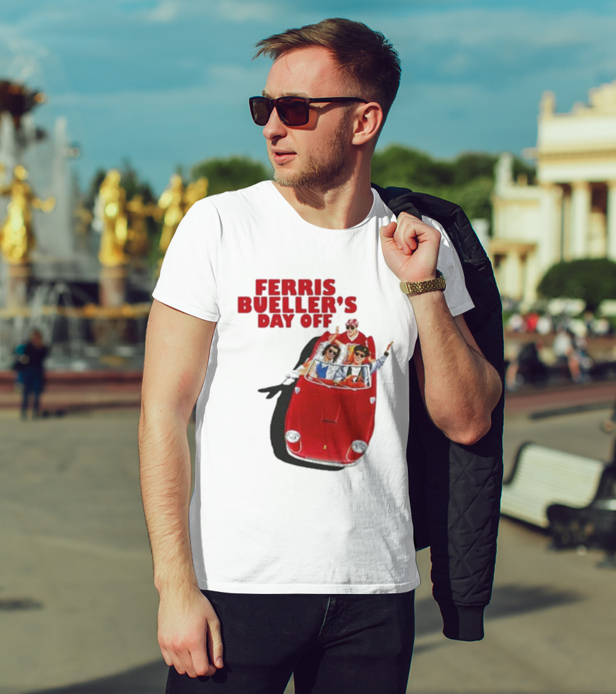 Ferris Bueller's Day Off Red Convertible Ride T-Shirt