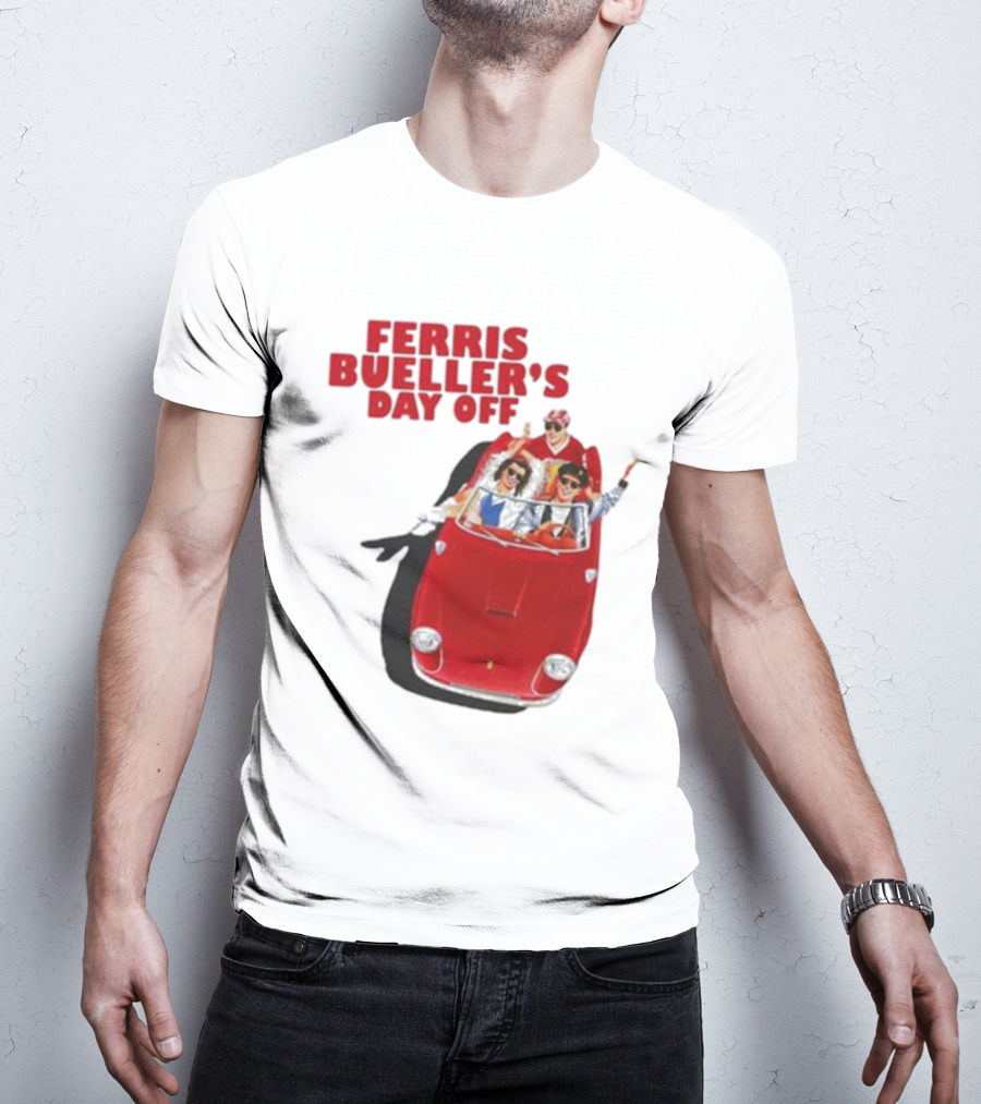 Ferris Bueller's Day Off Red Convertible Ride T-Shirt