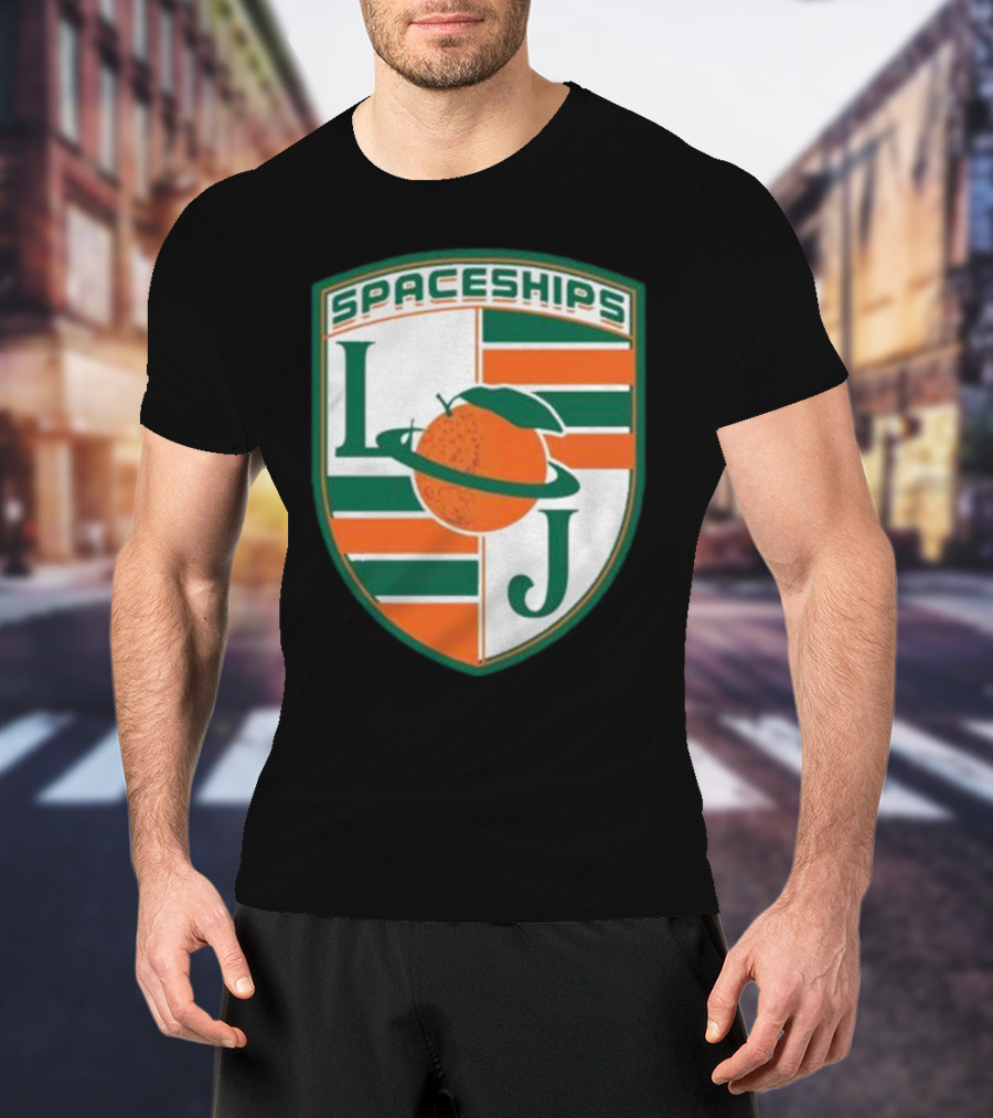 Larry June Spaceships LJ Badge Merch Clothing Store T-Shirt