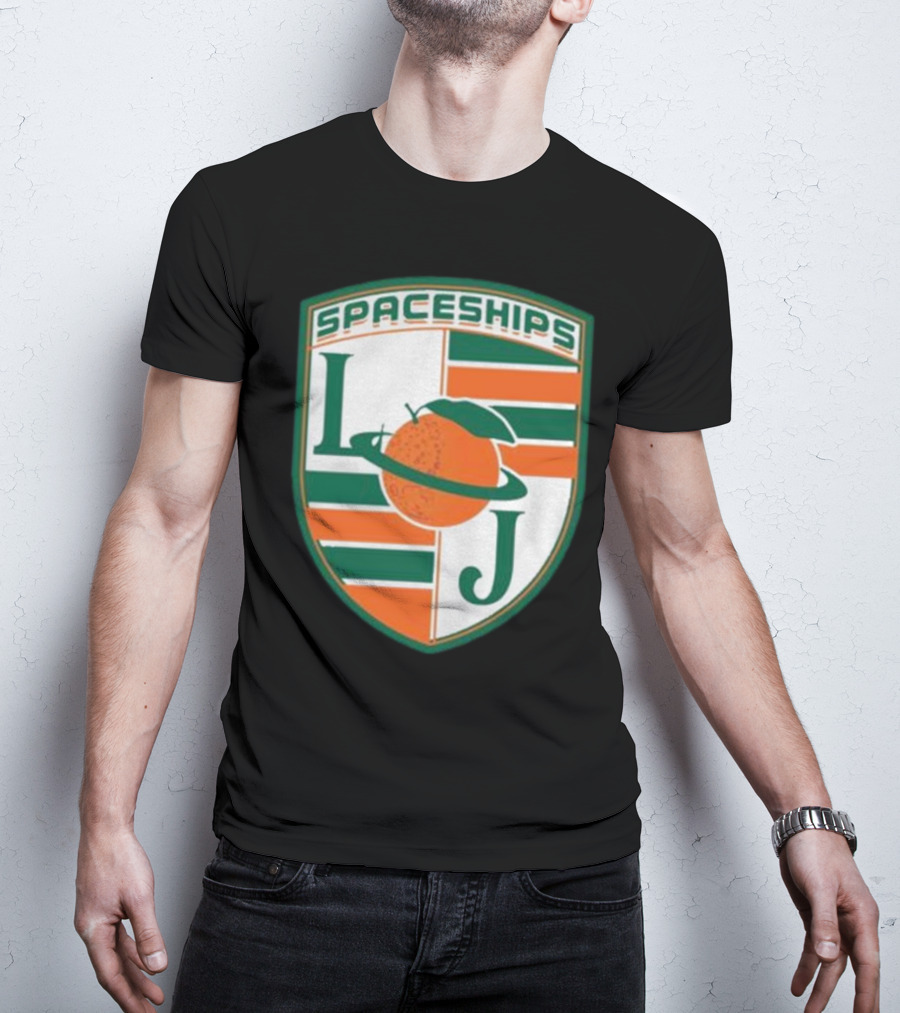 Larry June Spaceships LJ Badge Merch Clothing Store T-Shirt