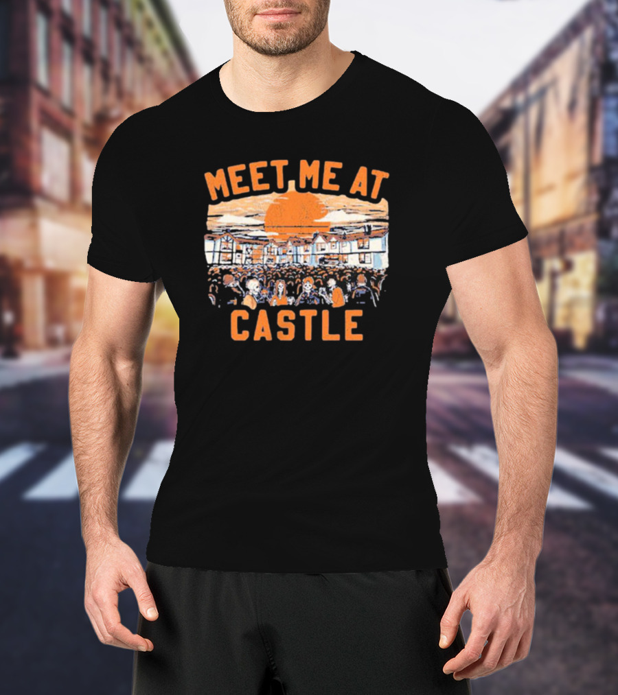 Meet Me At The Castle Festival Crowd At Sunset T-Shirt