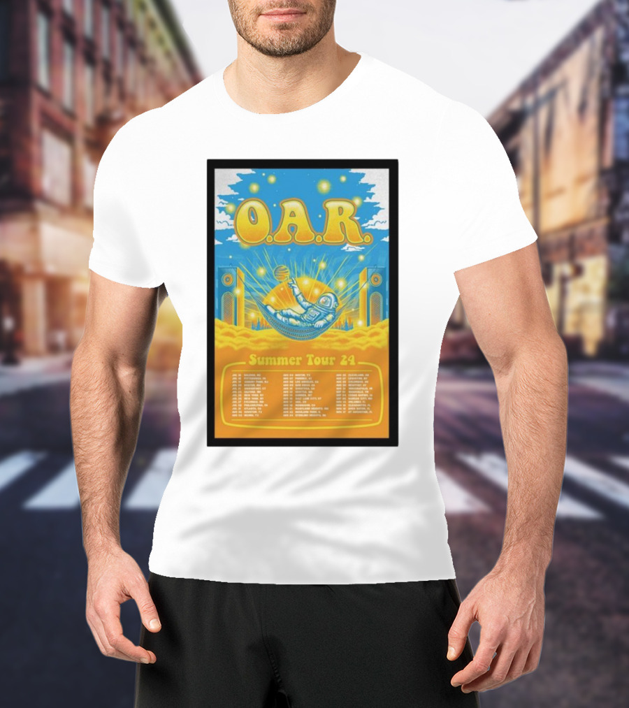 O.A.R. Summer Tour 24 Poster With Astronaut And Concert Dates T-Shirt