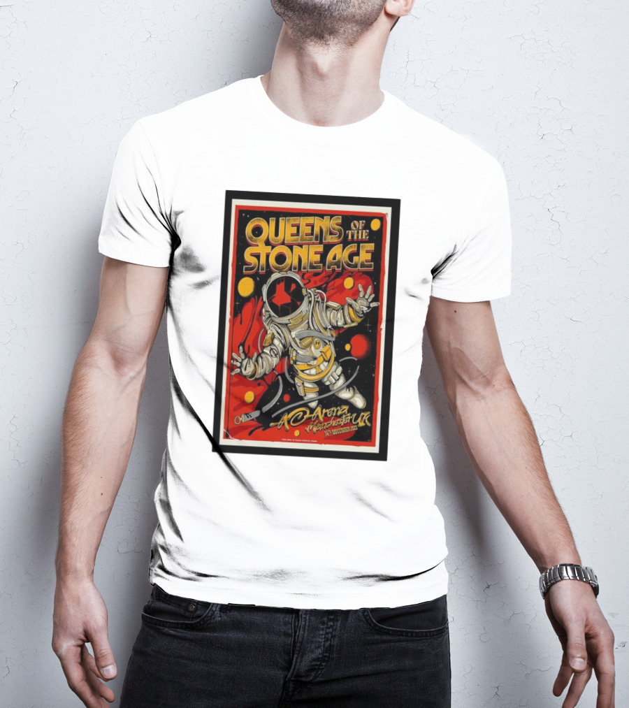 Queens Of The Stone Age AO Arena Manchester UK November 14 Astronaut Space T-Shirt