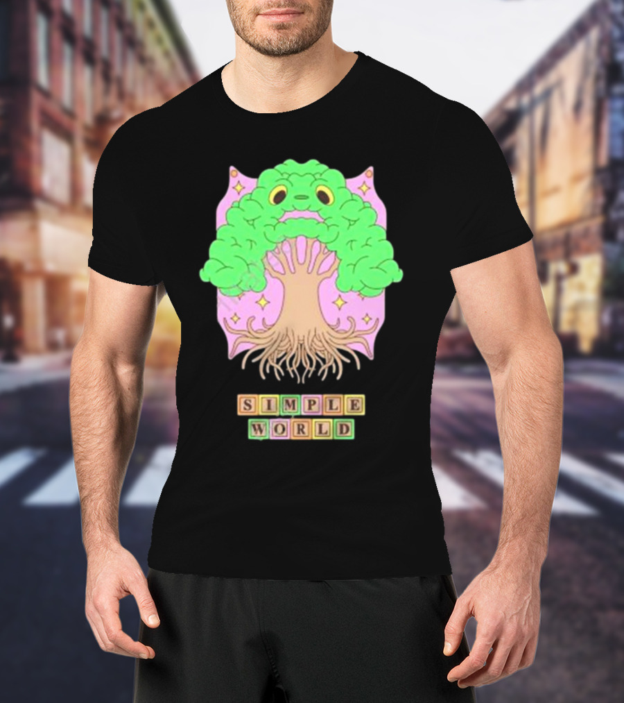 Simple World Tree Creature Fantasy Blocks T-Shirt