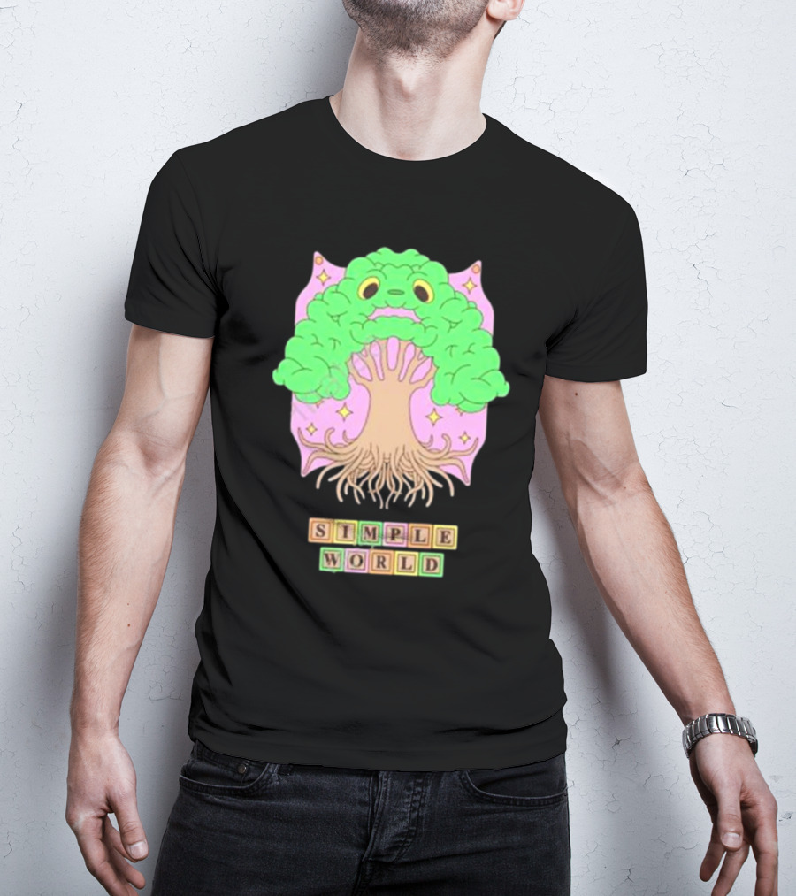 Simple World Tree Creature Fantasy Blocks T-Shirt
