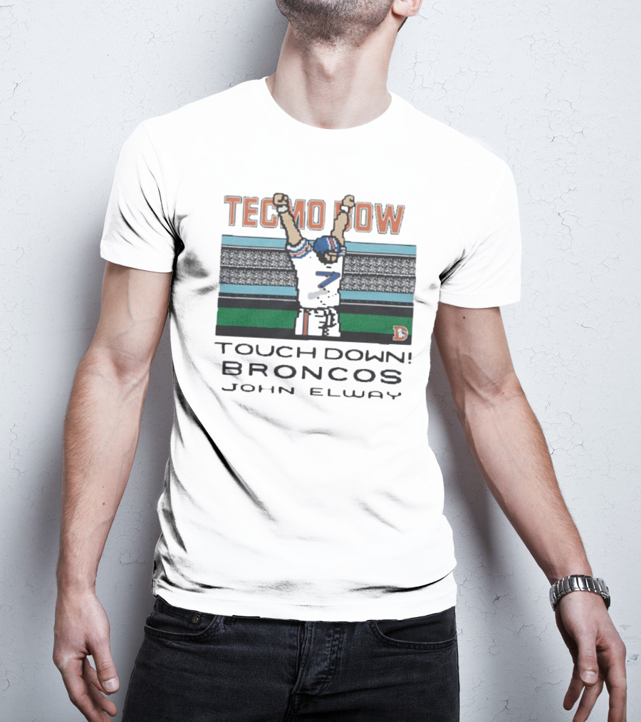 Tecmo Bowl Touchdown Broncos John Elway Victory T-Shirt